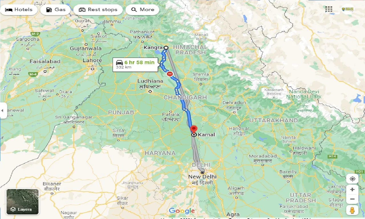kangra-to-karnal-taxi