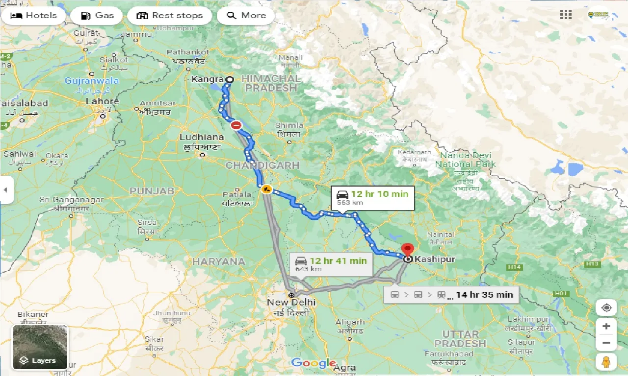 kangra-to-kashipur-taxi