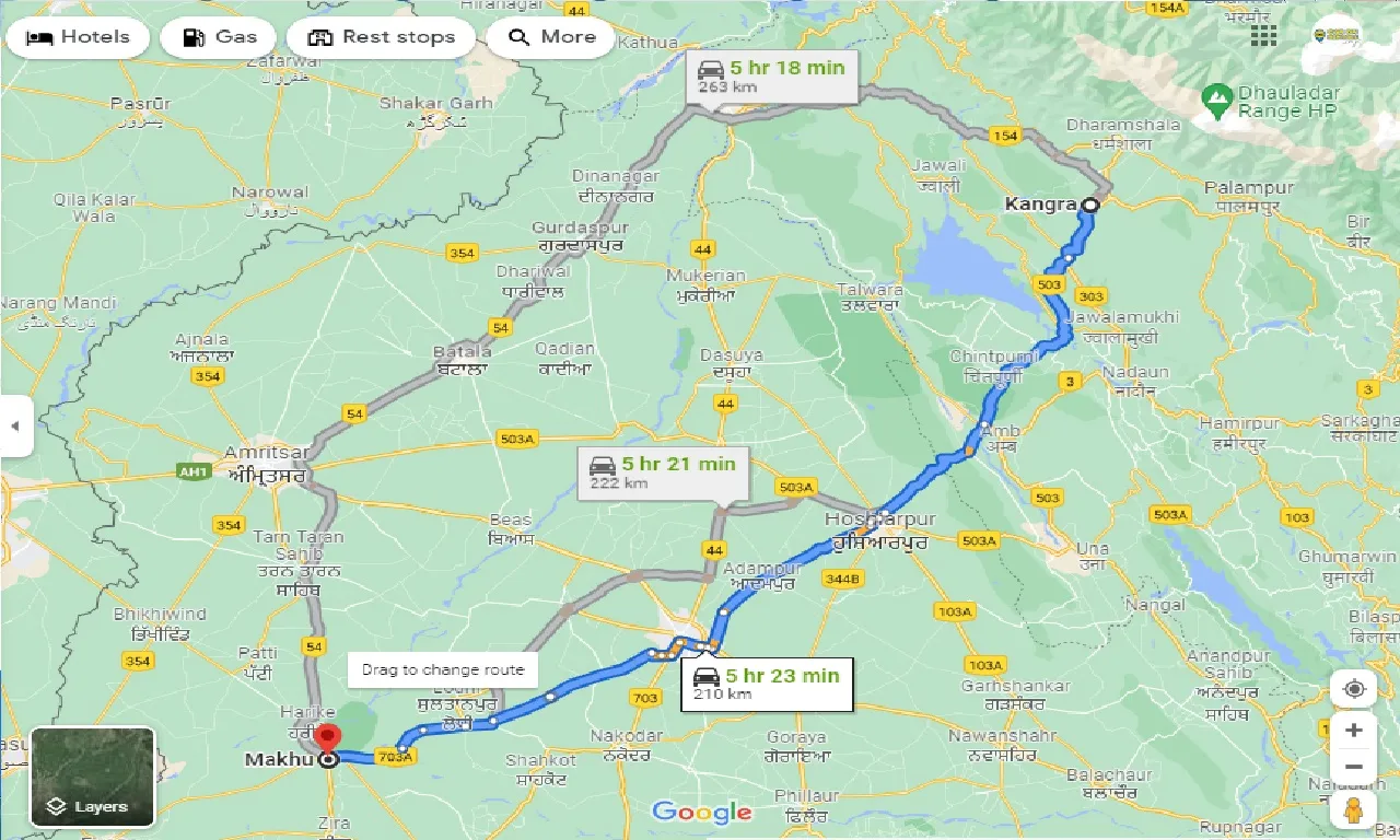kangra-to-makhu-taxi