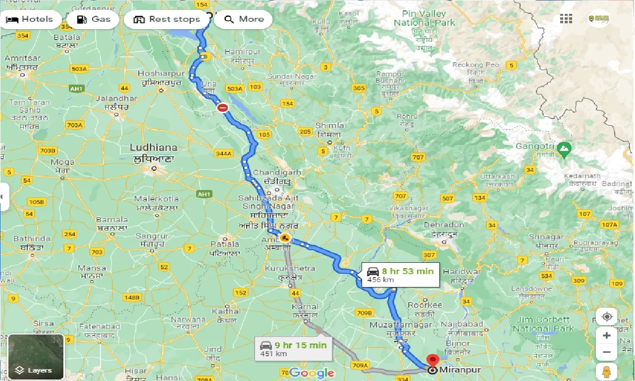 kangra-to-miranpur-taxi