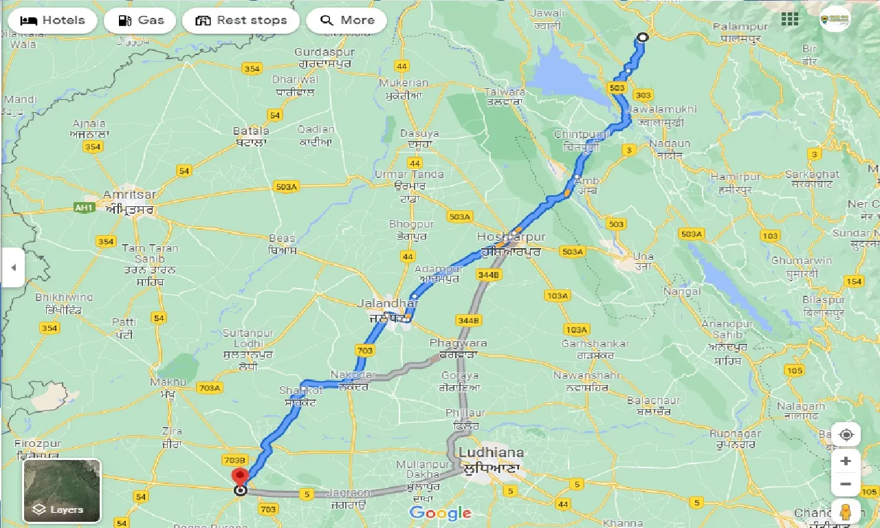 kangra-to-moga-one-way