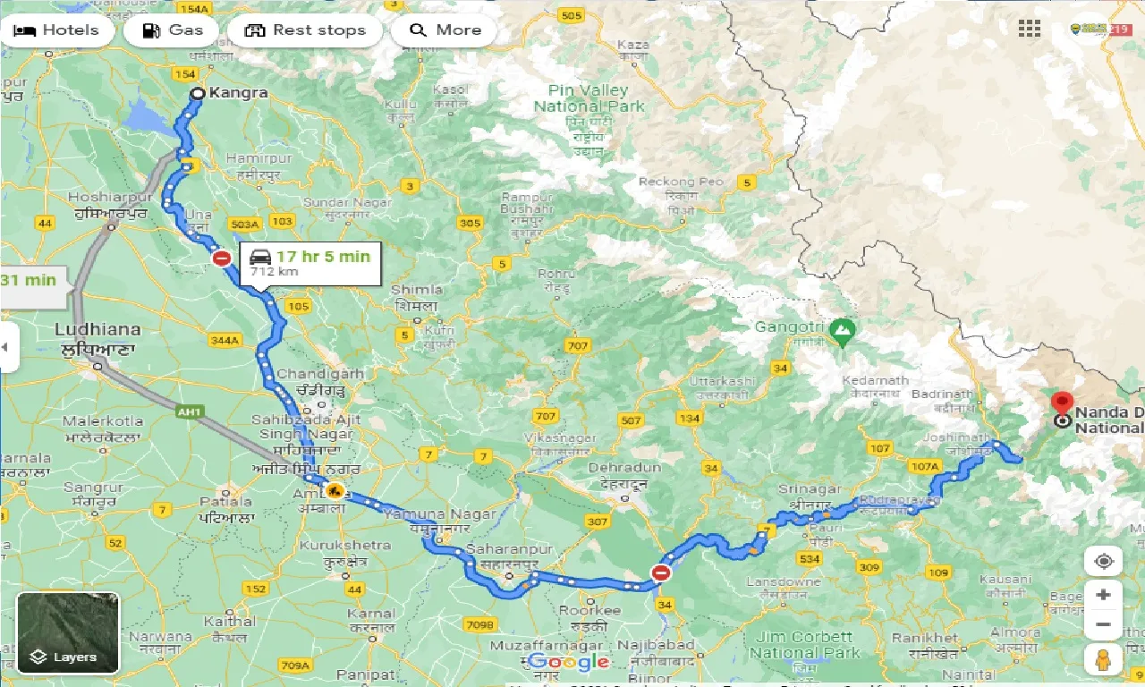 kangra-to-nanda-devi-national-park-one-way