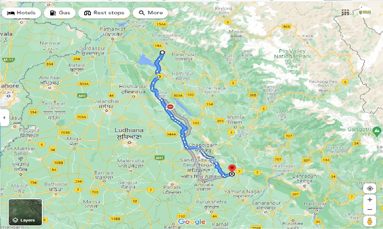 kangra-to-naraingarh-taxi