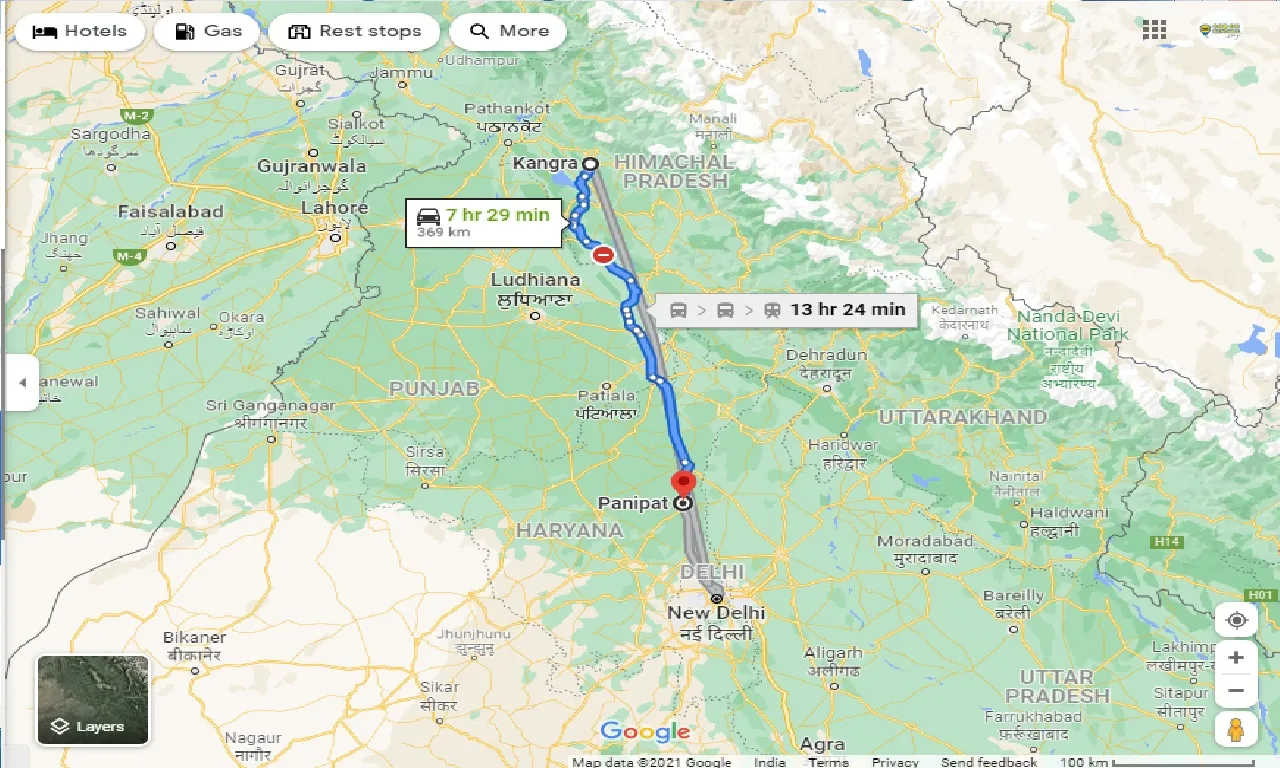 kangra-to-panipat-taxi