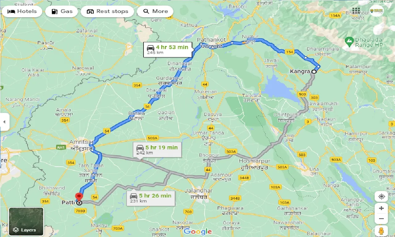 kangra-to-patti-taxi