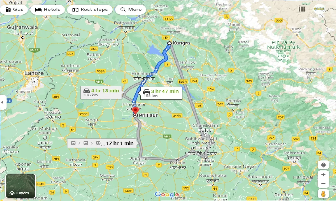 kangra-to-phillaur-one-way
