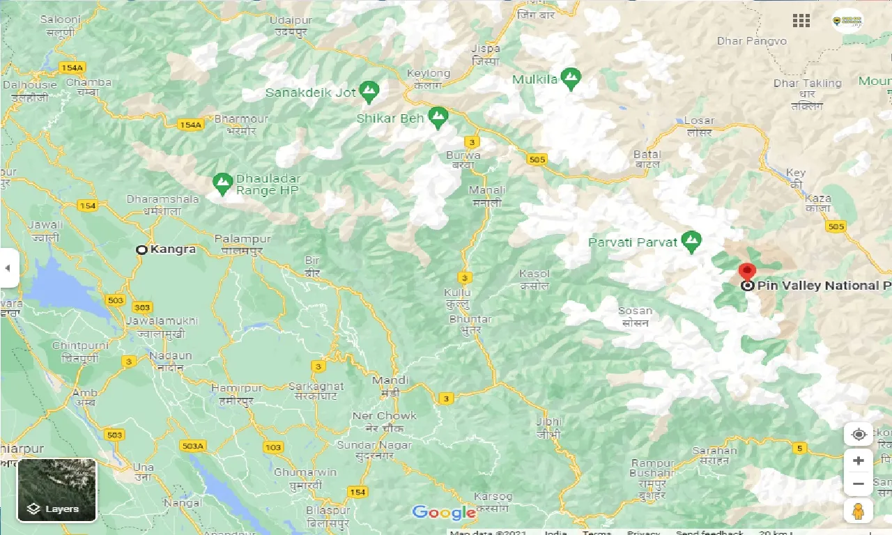 kangra-to-pin-valley-national-park-taxi