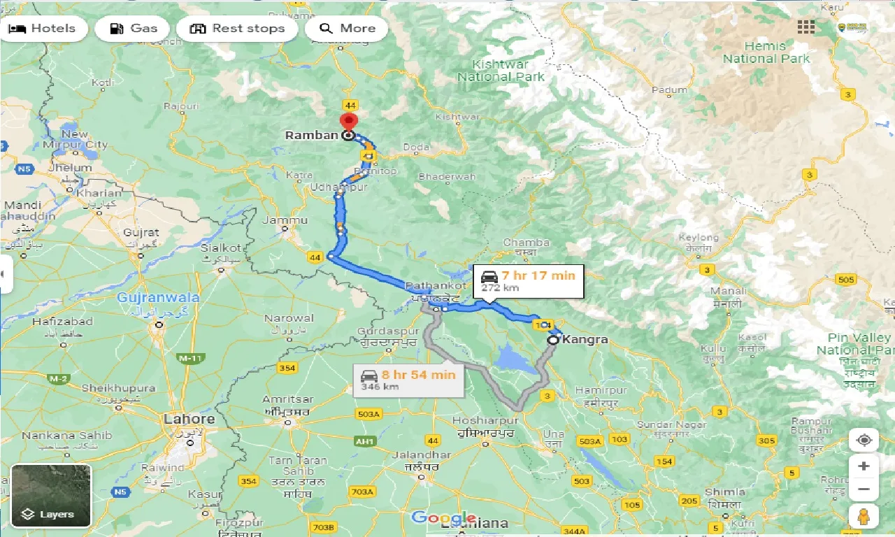 kangra-to-ramban-taxi