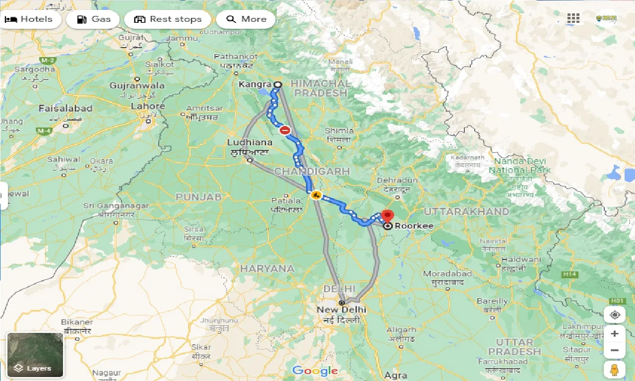 kangra-to-roorkee-taxi