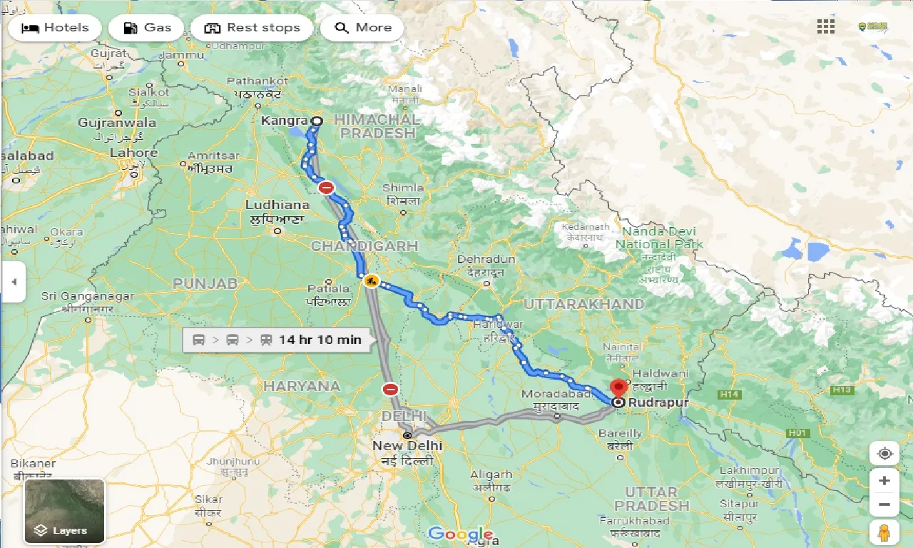 kangra-to-rudrapur-taxi