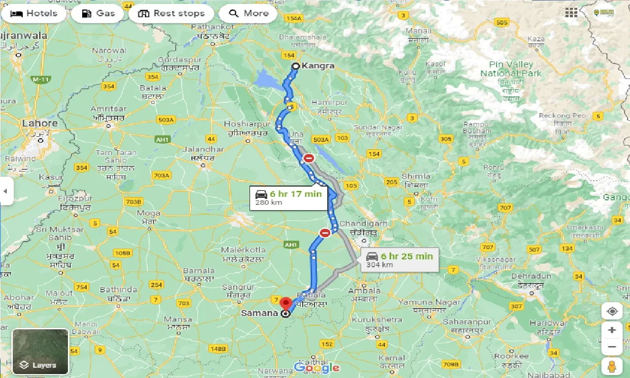 kangra-to-samana-one-way