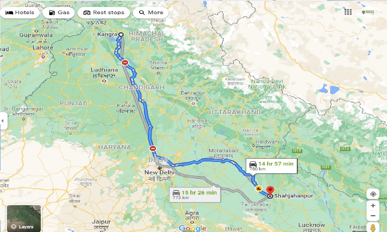 kangra-to-shahjahanpur-one-way