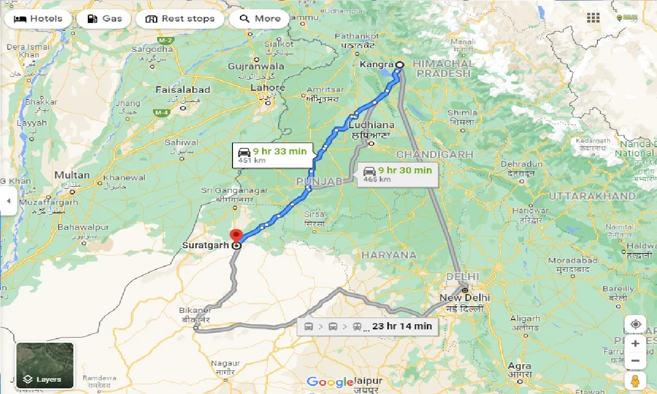 kangra-to-suratgarh-one-way
