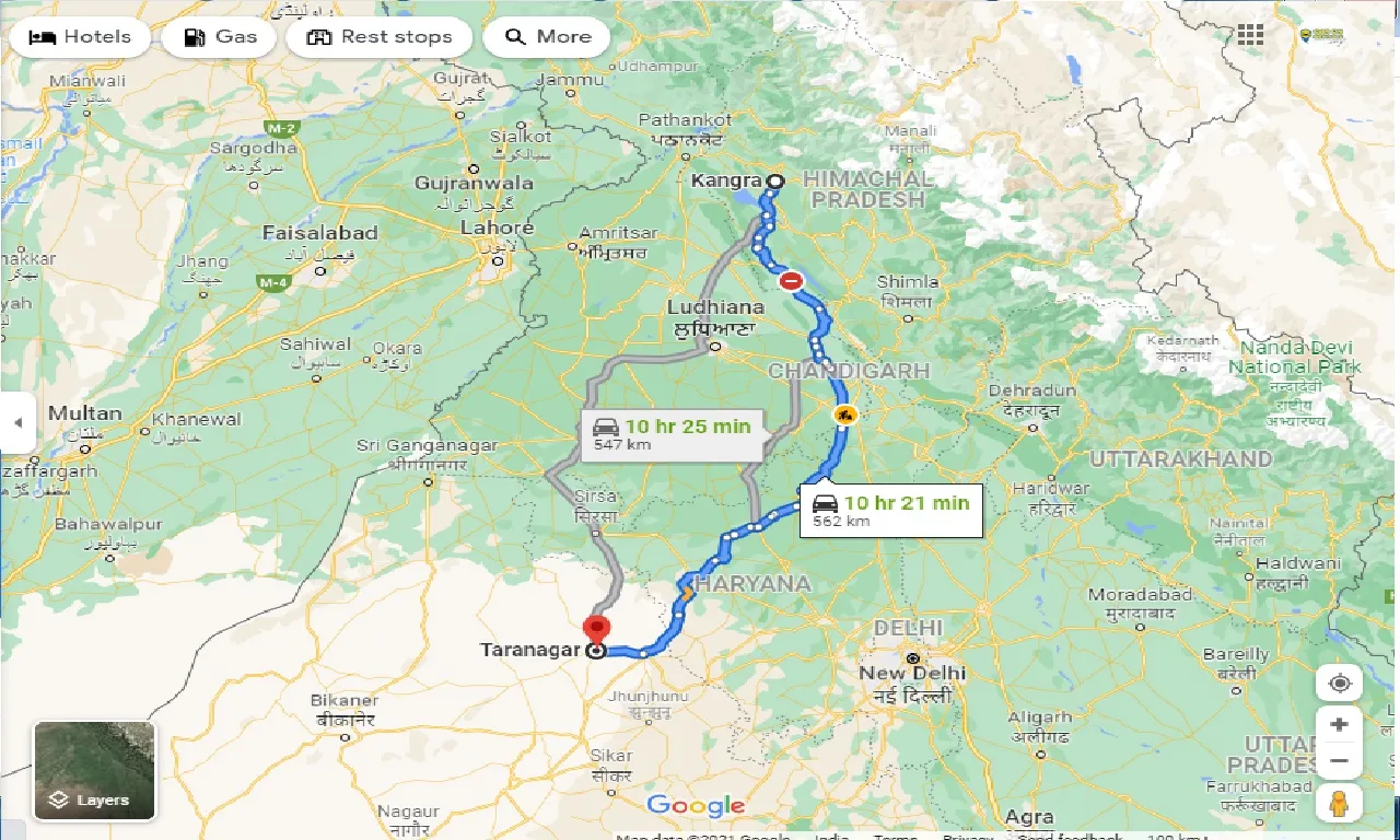 kangra-to-taranagar-taxi