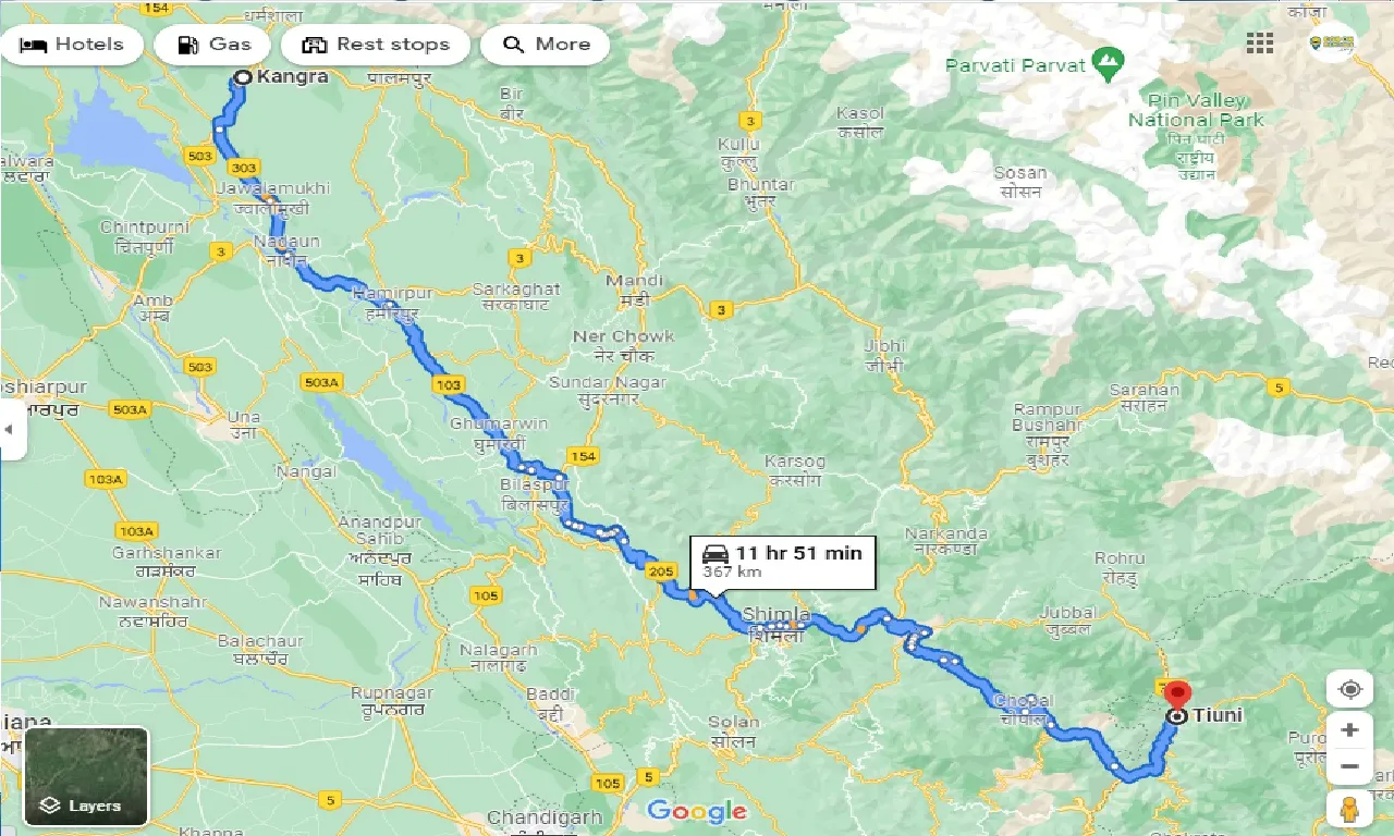 kangra-to-tiuni-taxi