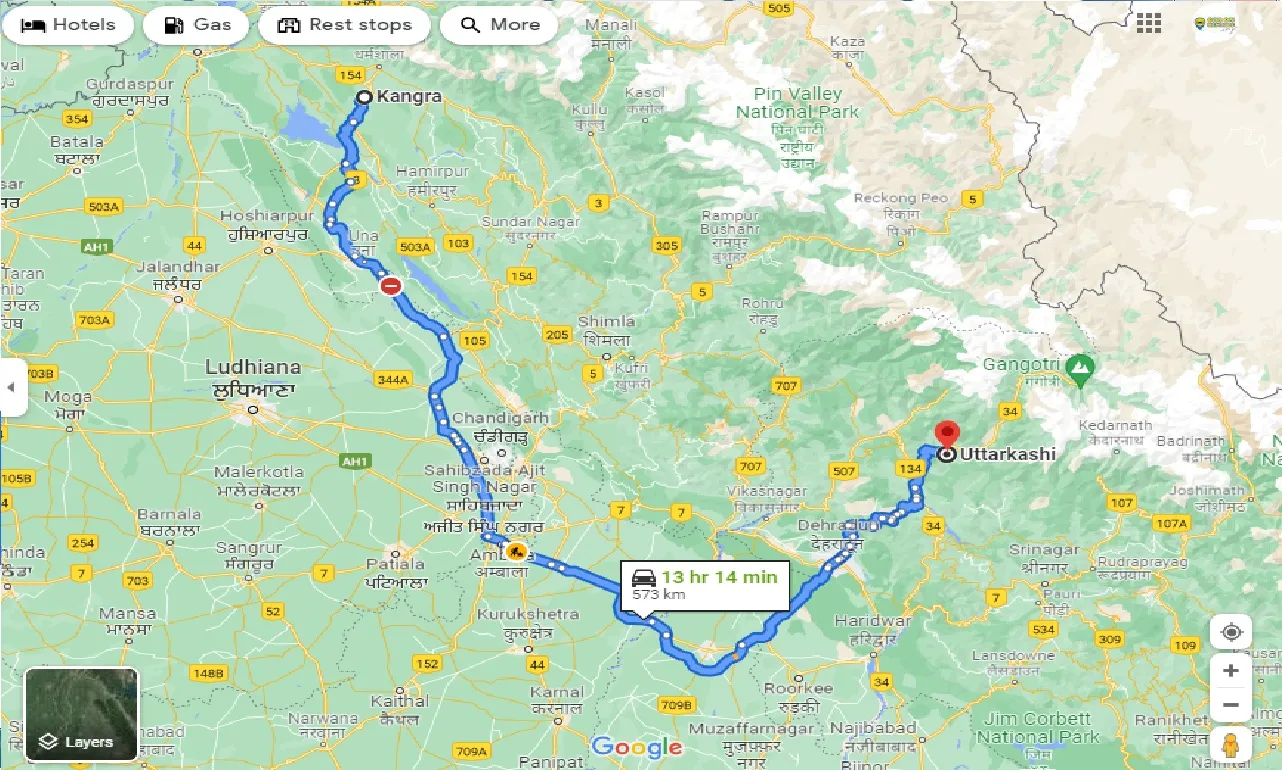 kangra-to-uttarkashi-taxi