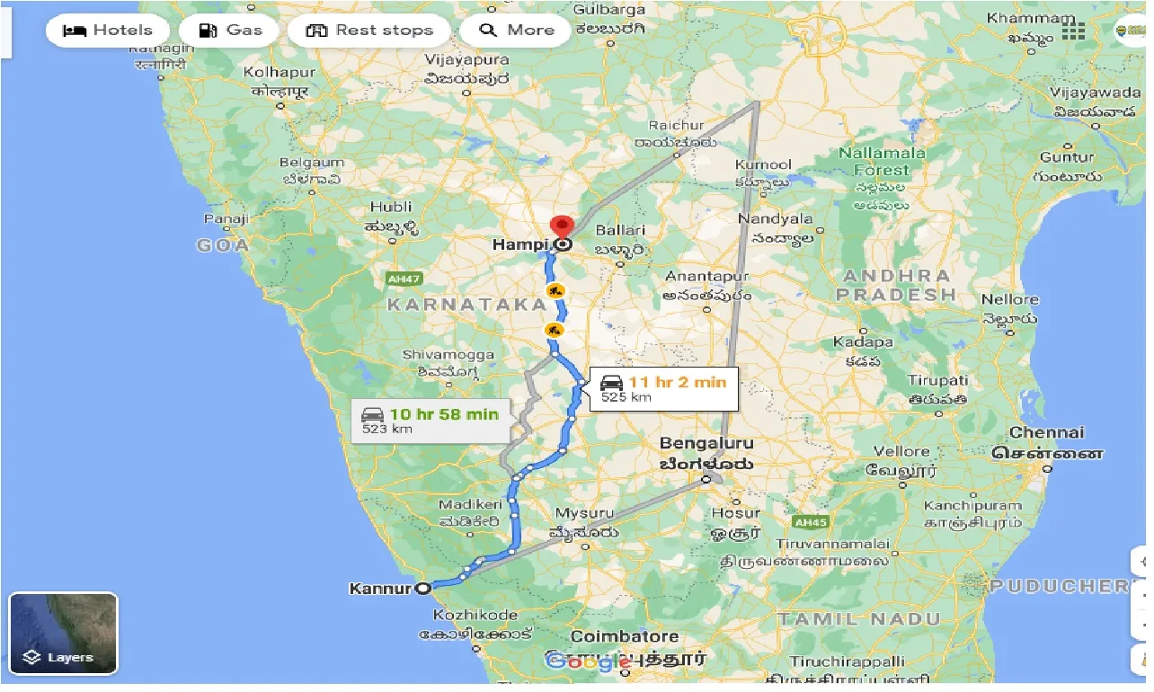 kannur-to-Hampi-one-way