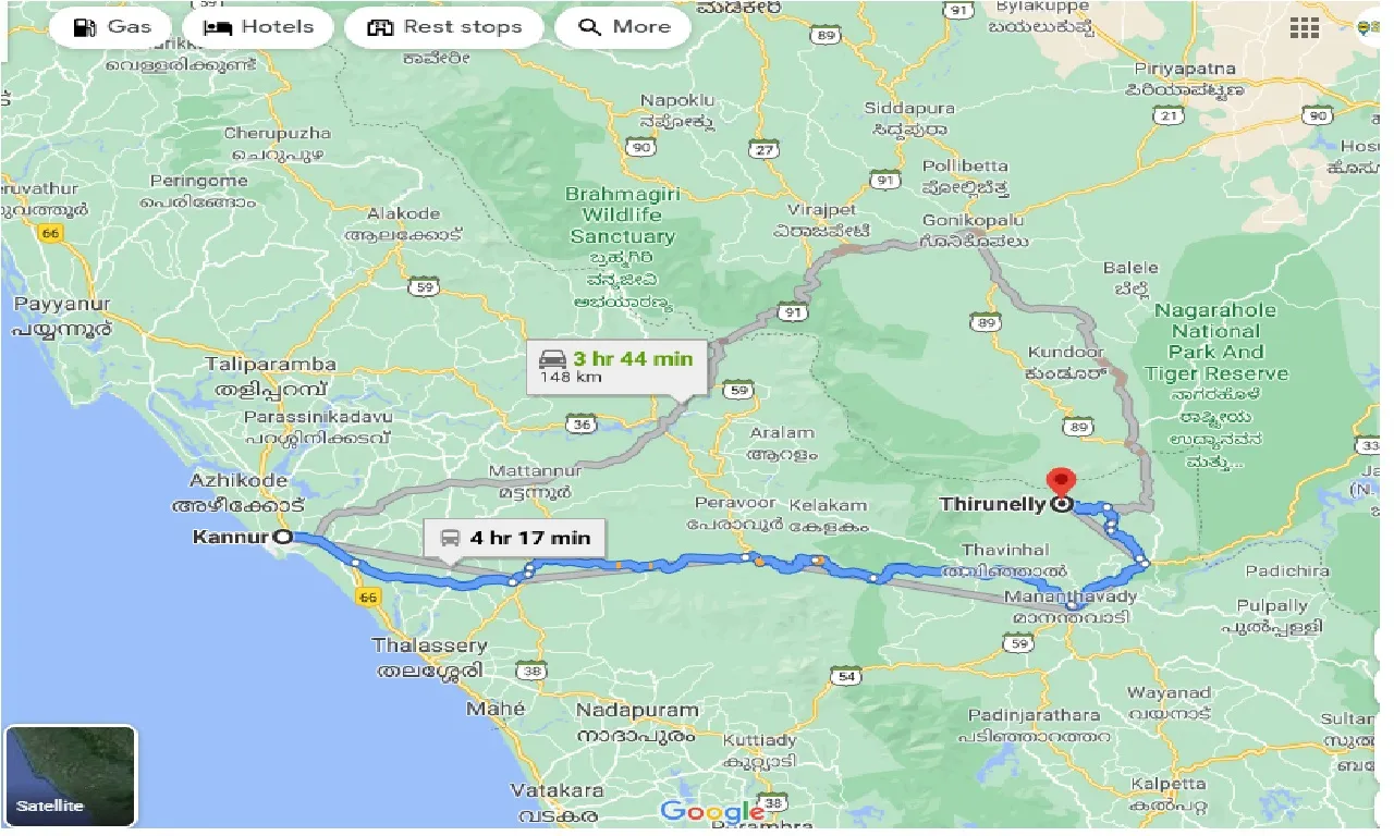 kannur-to-Thirunelli-taxi