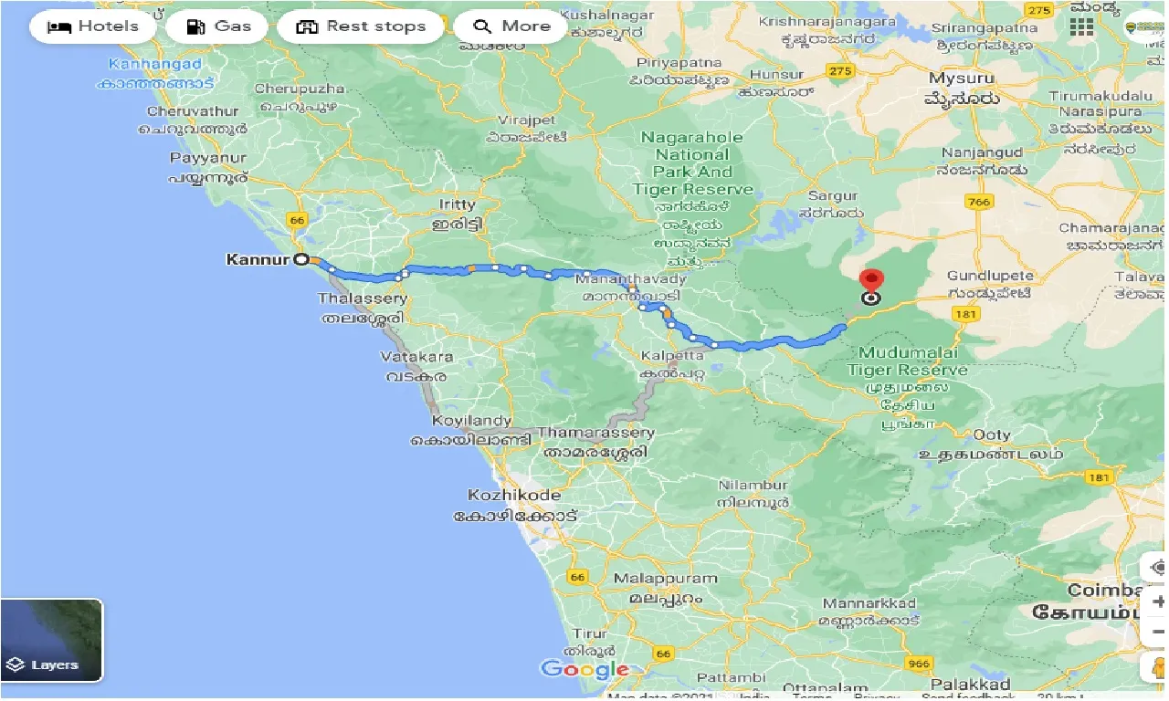 kannur-to-bandipur-tiger-reserve-and-national-park-one-way