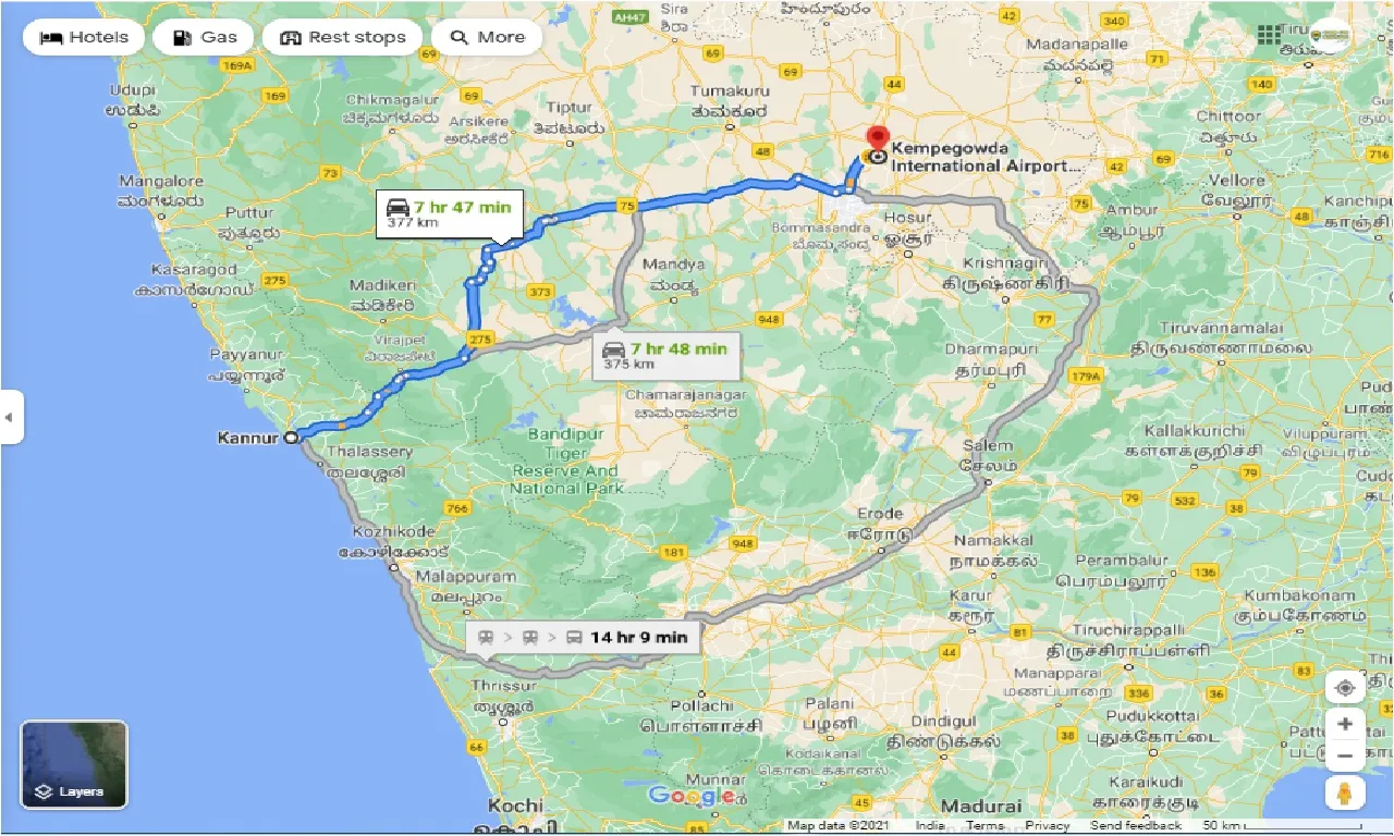 kannur-to-bangalore-intl-airport-one-way