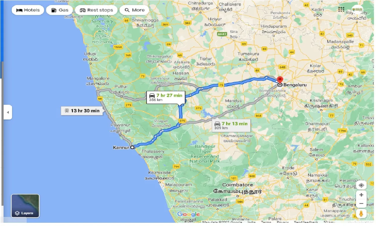 kannur-to-bangalore-round-trip