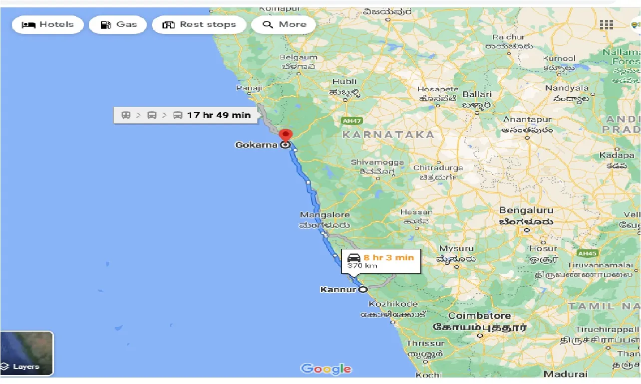 kannur-to-gokarna-taxi