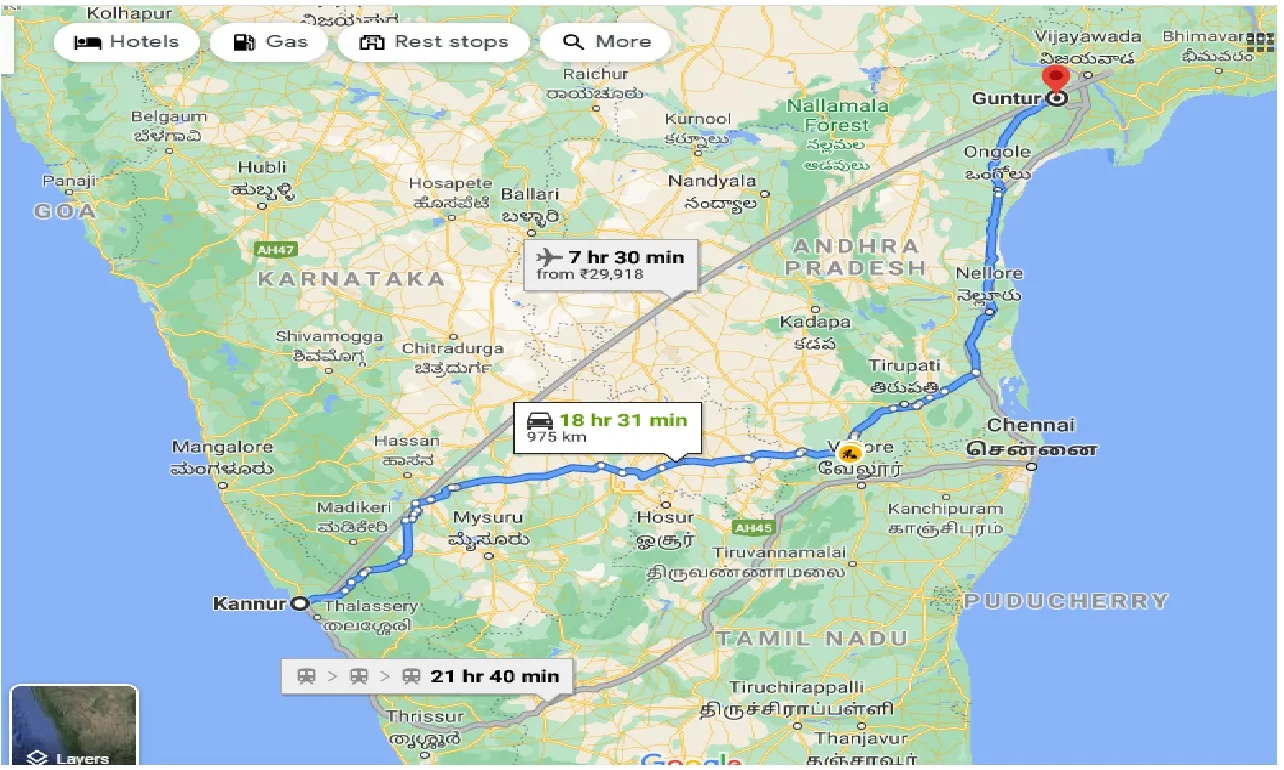 kannur-to-guntur-taxi