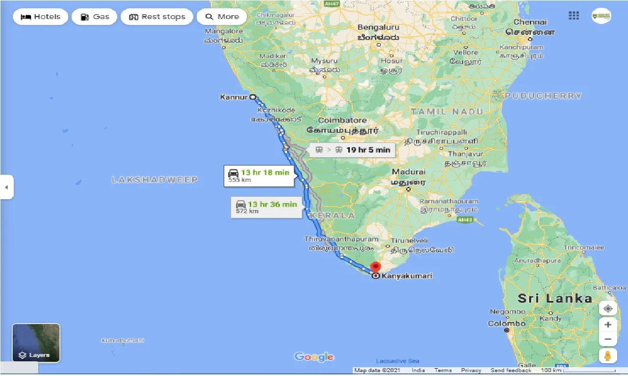 kannur-to-kanyakumari-outstation