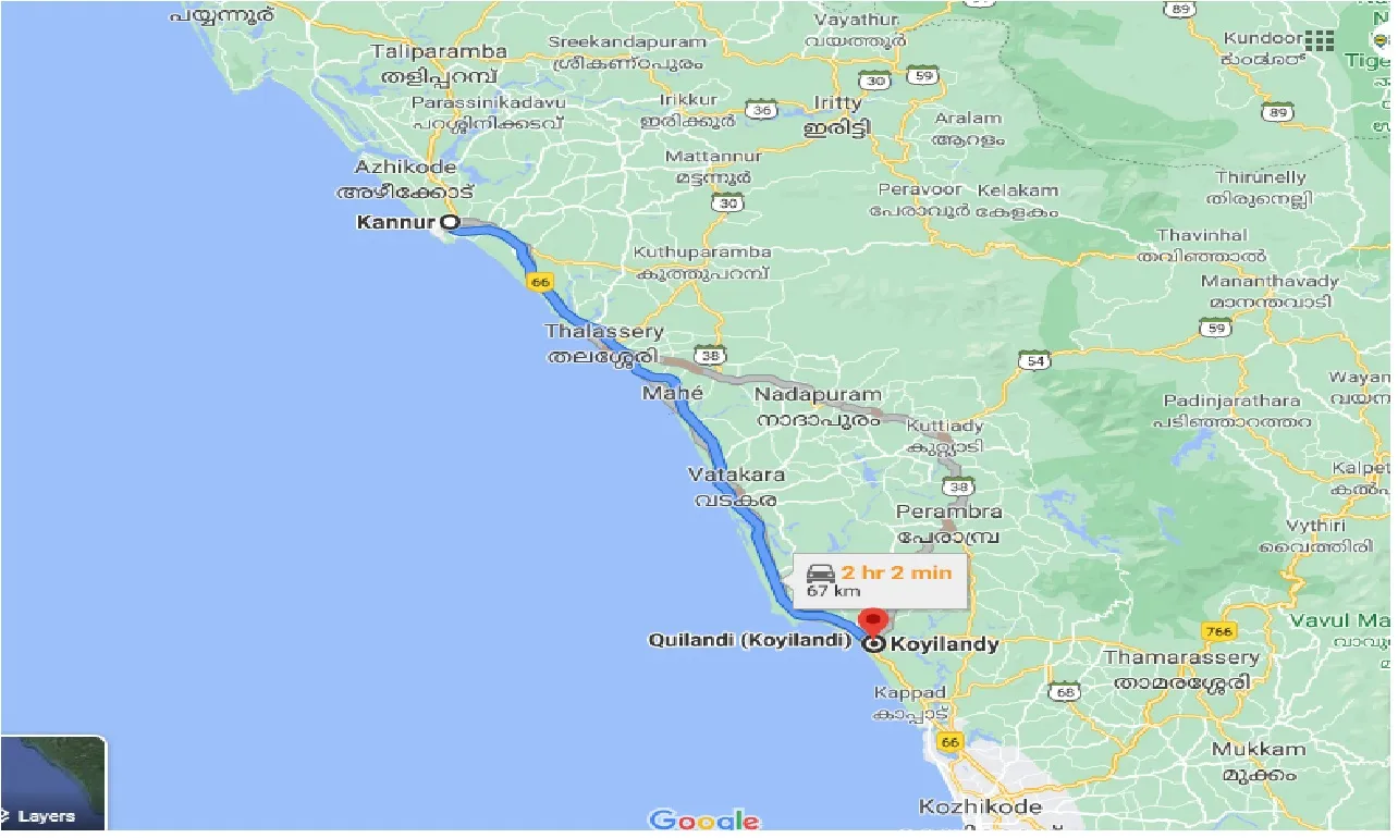 kannur-to-koyilandy-one-way