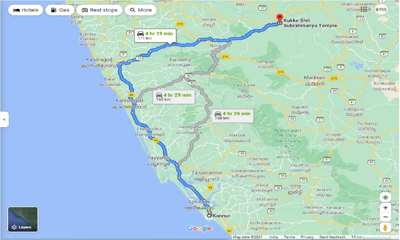 kannur-to-kukke-subramanya-one-way