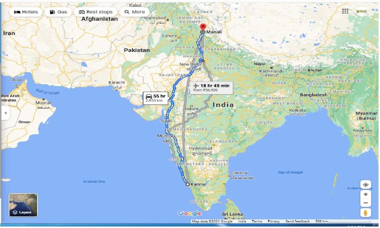 kannur-to-manali-outstation