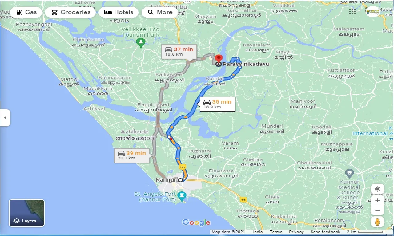 kannur-to-parassinikadavu-round-trip