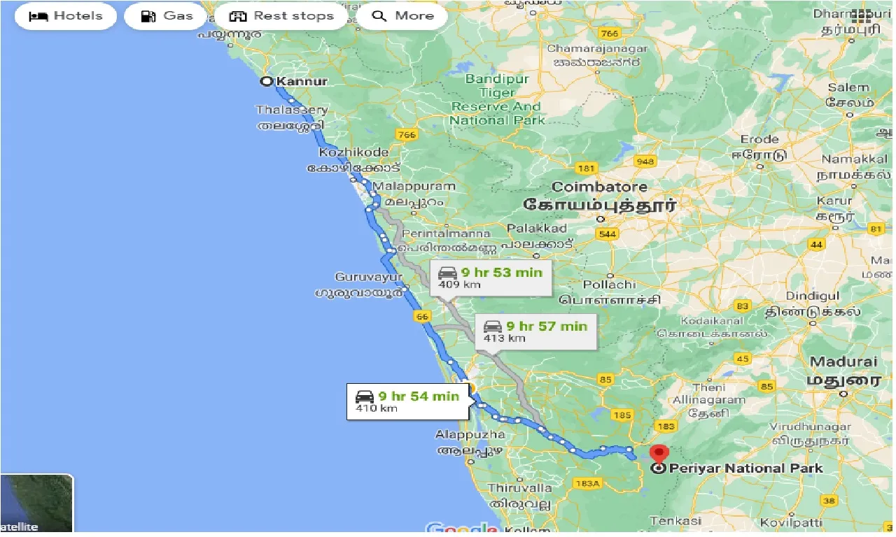 kannur-to-periyar-national-park-taxi