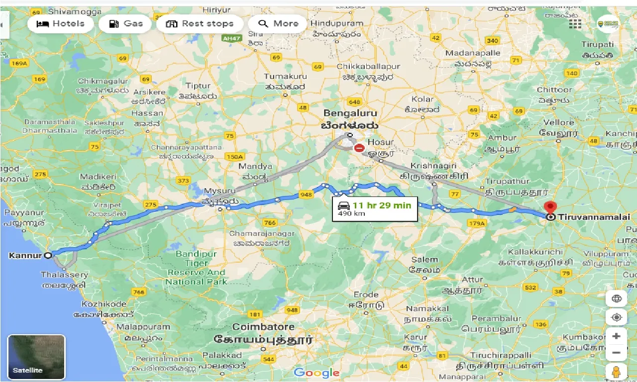 kannur-to-tiruvannamalai-one-way