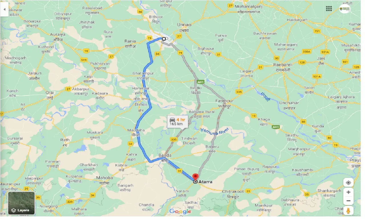 kanpur-to-atarra-one-way