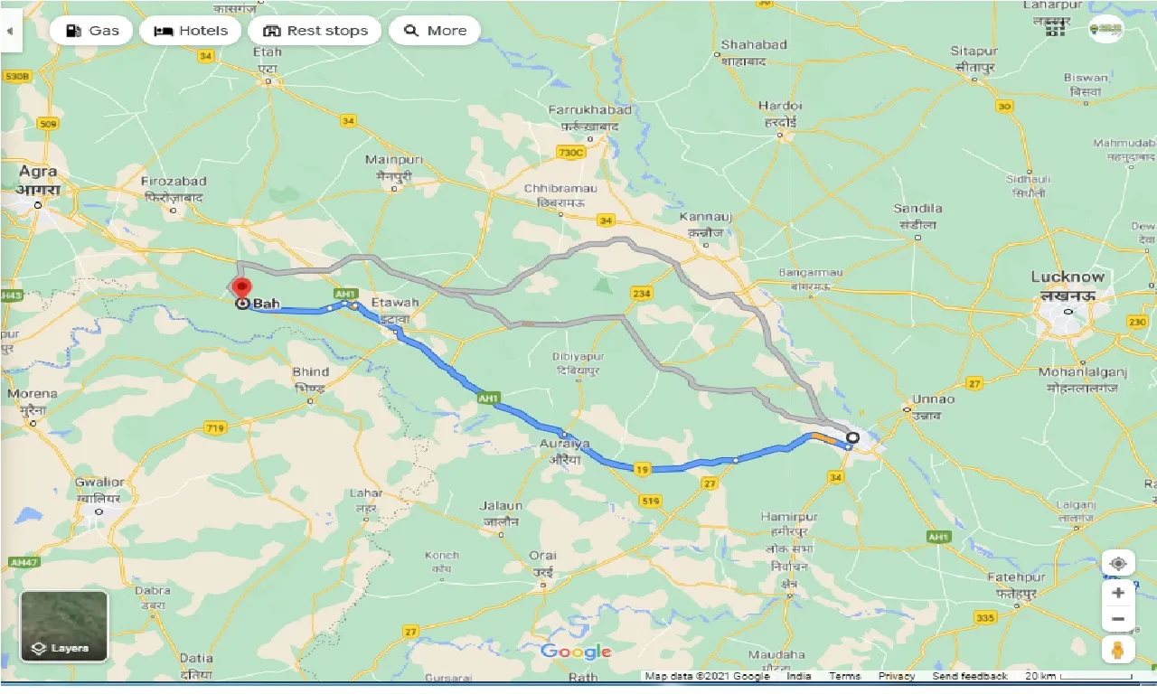 kanpur-to-bah-round-trip