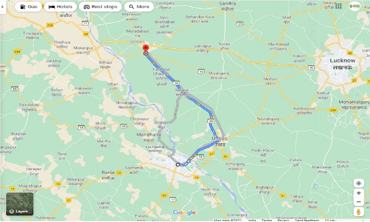 kanpur-to-bangarmau-one-way