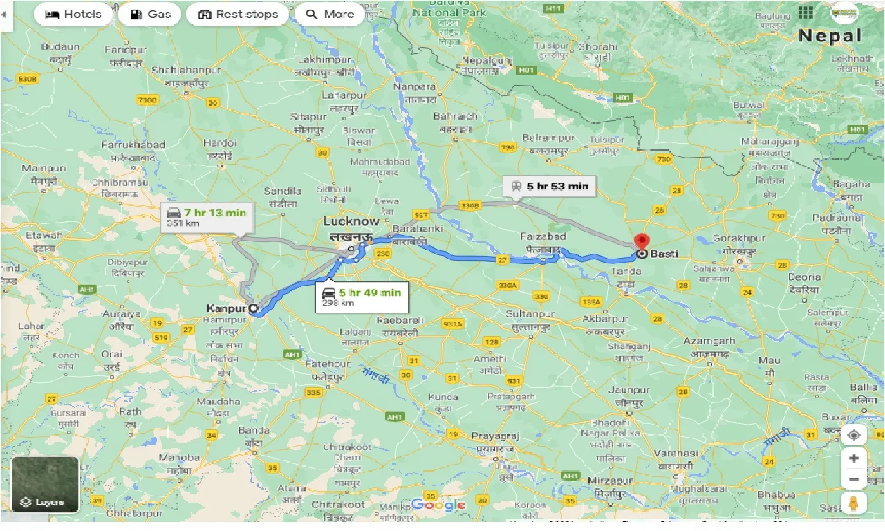 kanpur-to-basti-one-way