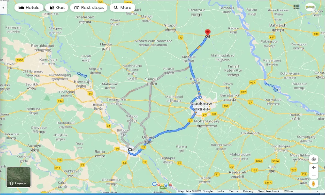 kanpur-to-biswan-one-way