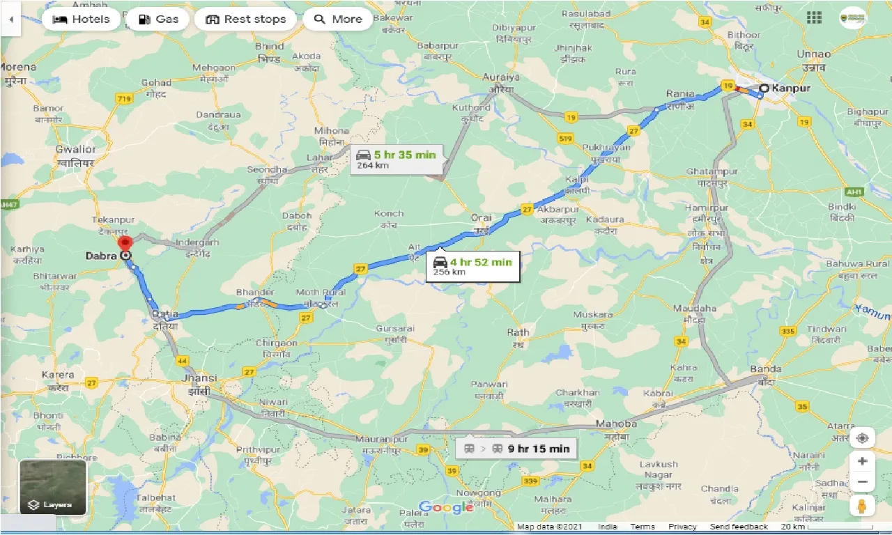 kanpur-to-dabra-one-way