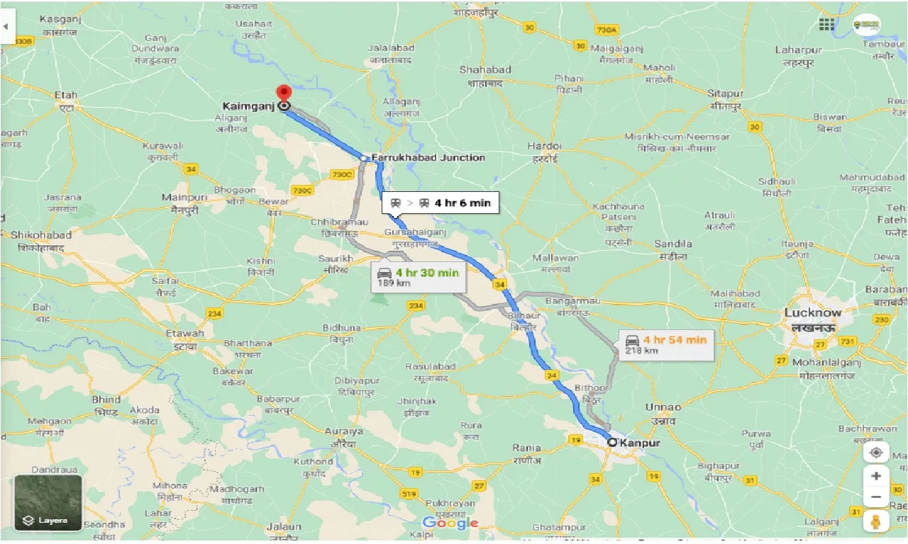 kanpur-to-kaimganj-round-trip