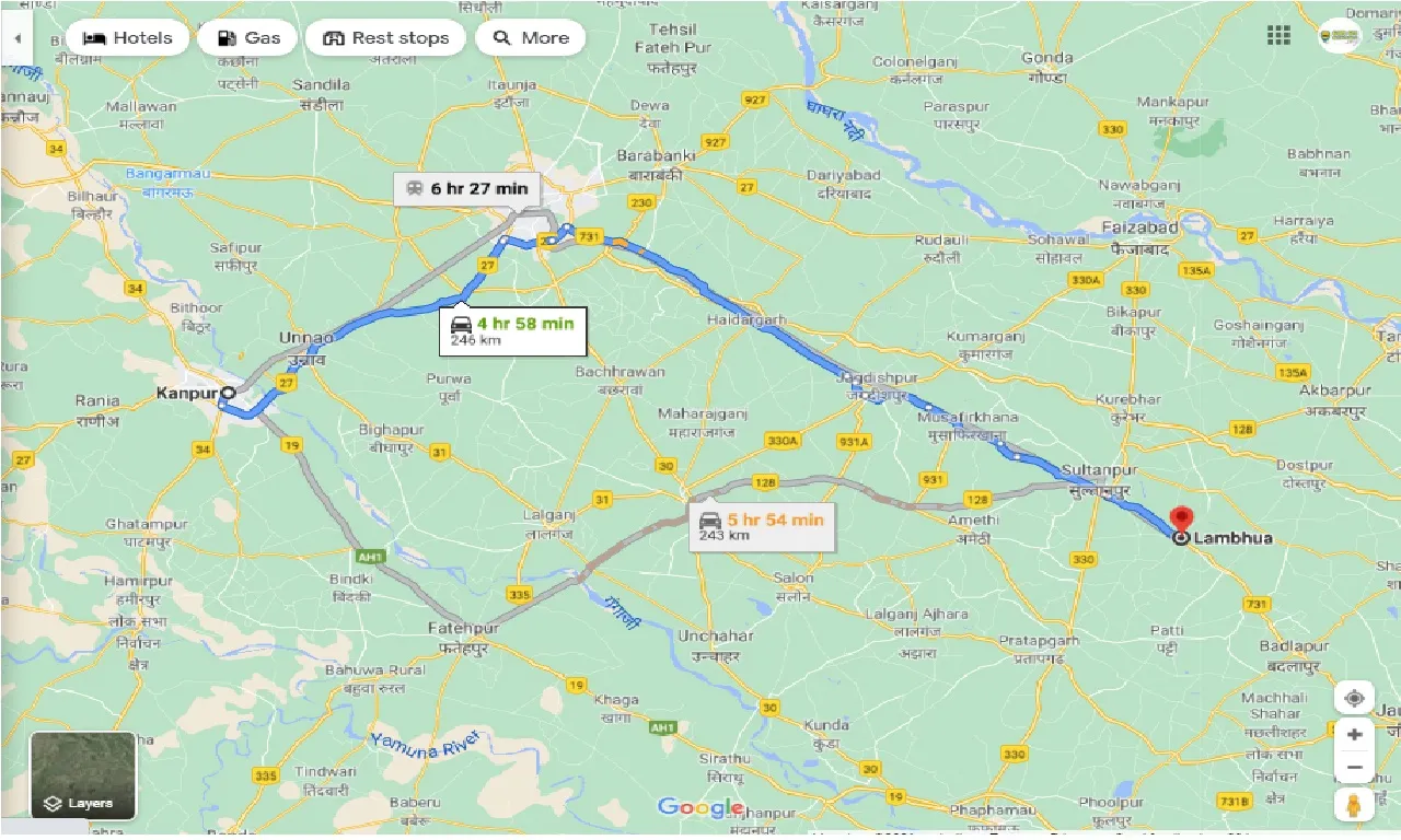kanpur-to-lambhua-round-trip