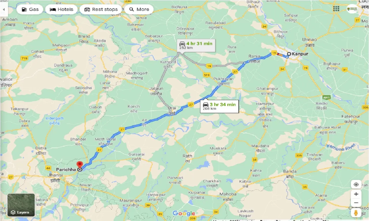 kanpur-to-parichha-one-way