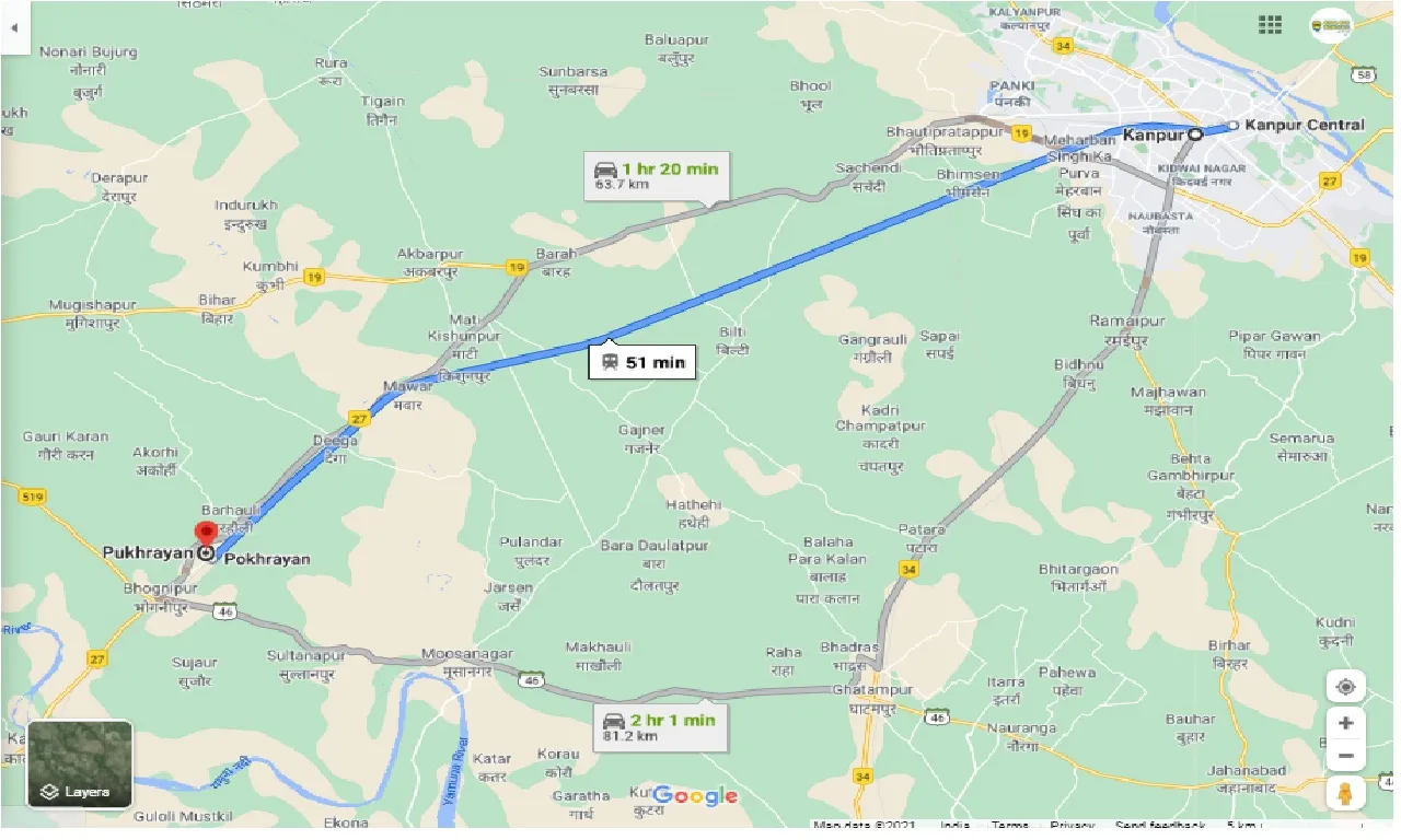 kanpur-to-pukhrayan-round-trip