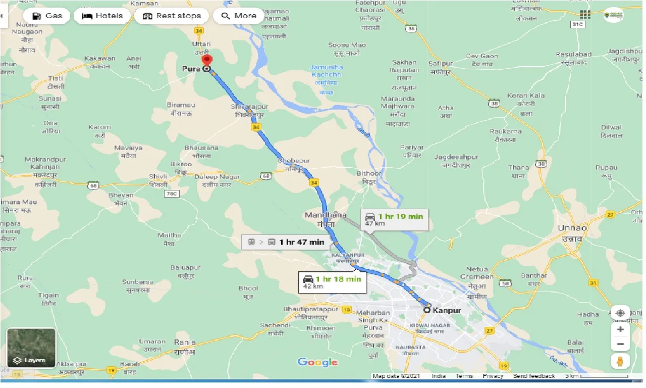 kanpur-to-pura-round-trip