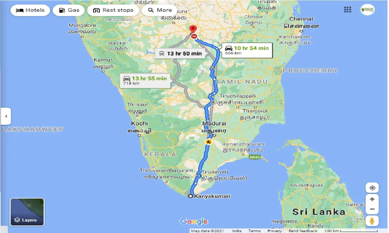 kanyakumari-to-bangalore-outstation