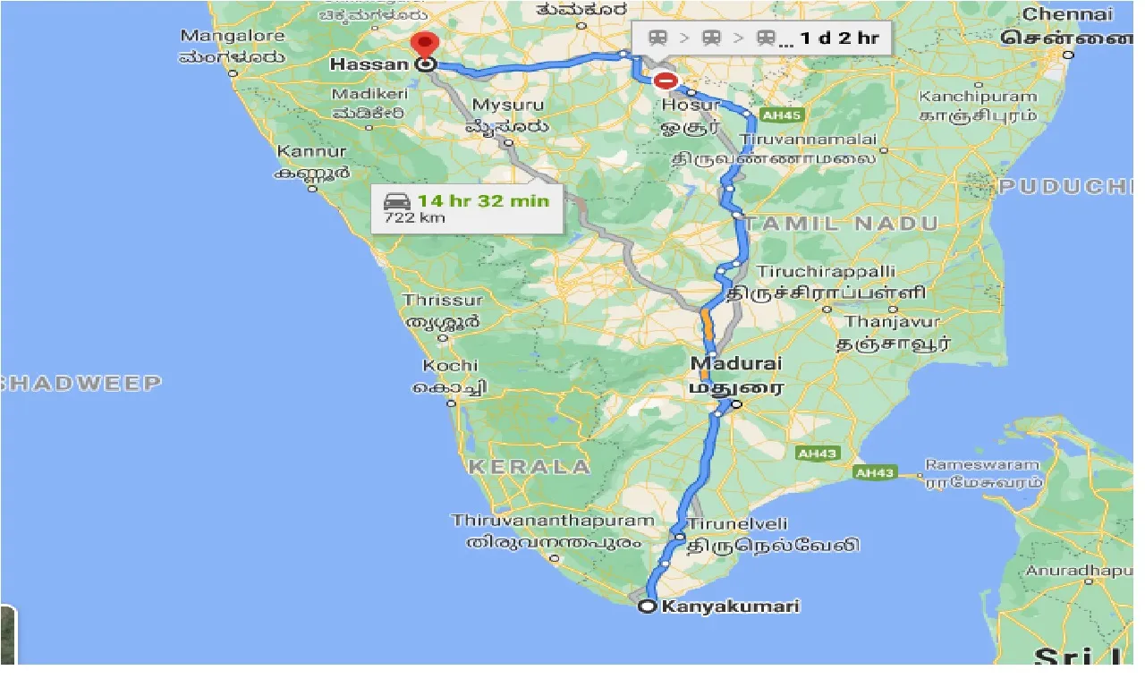 kanyakumari-to-hassan-taxi