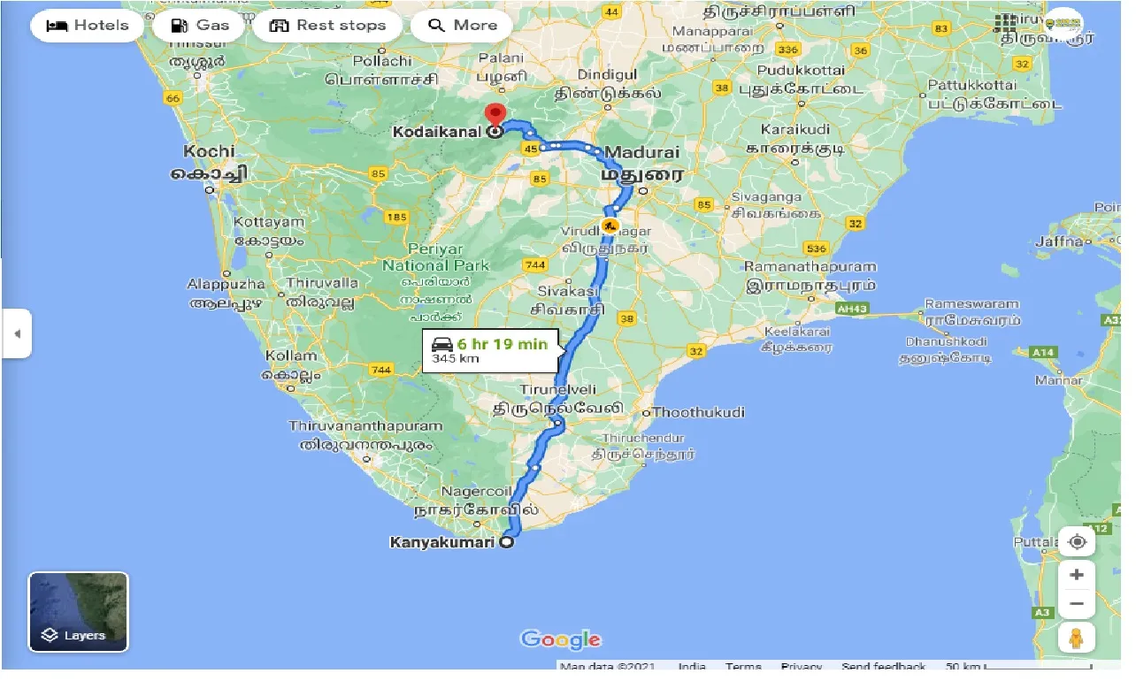 kanyakumari-to-kodaikanal-round-trip