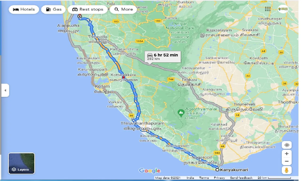 kanyakumari-to-kumarakom-one-way