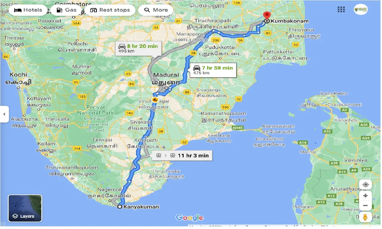 kanyakumari-to-kumbakonam-outstation